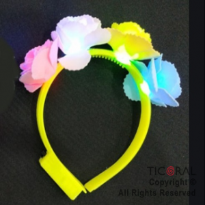 VINCHA 4 FLORES CON LED LUMINOSA X 1